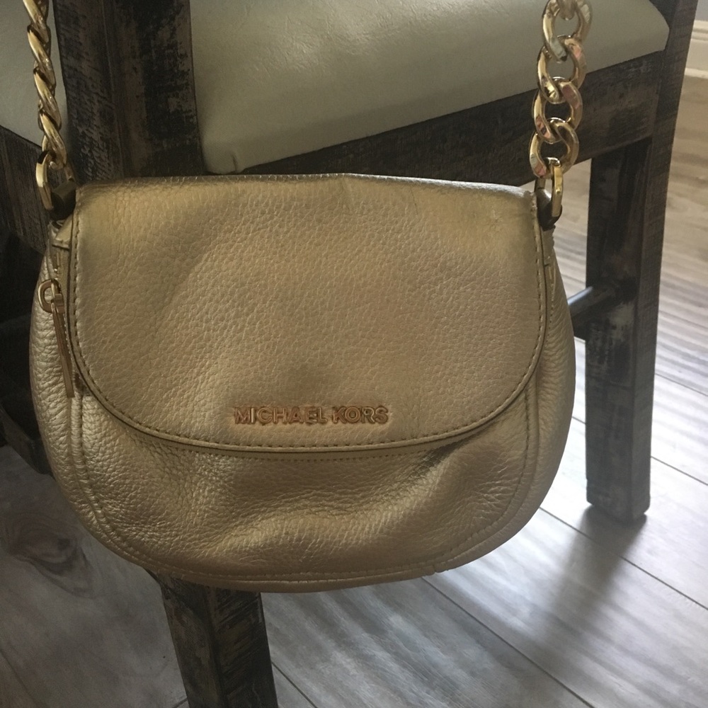 Gold MK crossbody purse